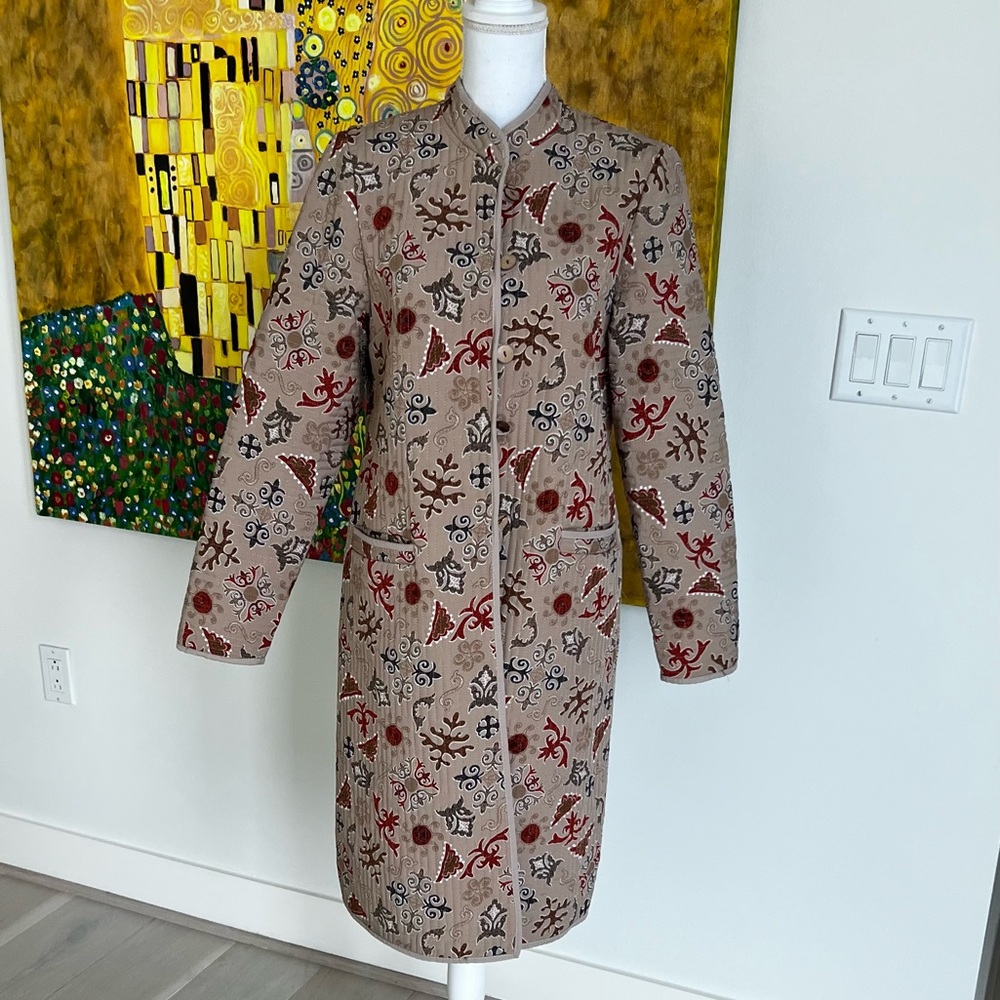 FASHION HANDMADE QUILTED COAT COTTON SIZE M